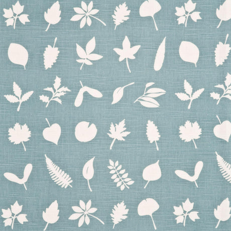 Baker Lifestyle TUMBLING LEAVES AQUA Drapery Fabric