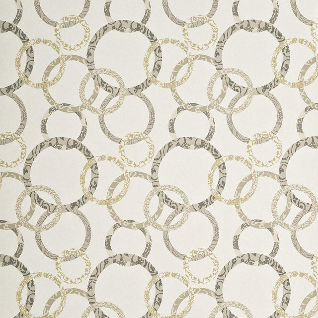 Baker Lifestyle ROUNDEL IVORY/STONE Wallpaper