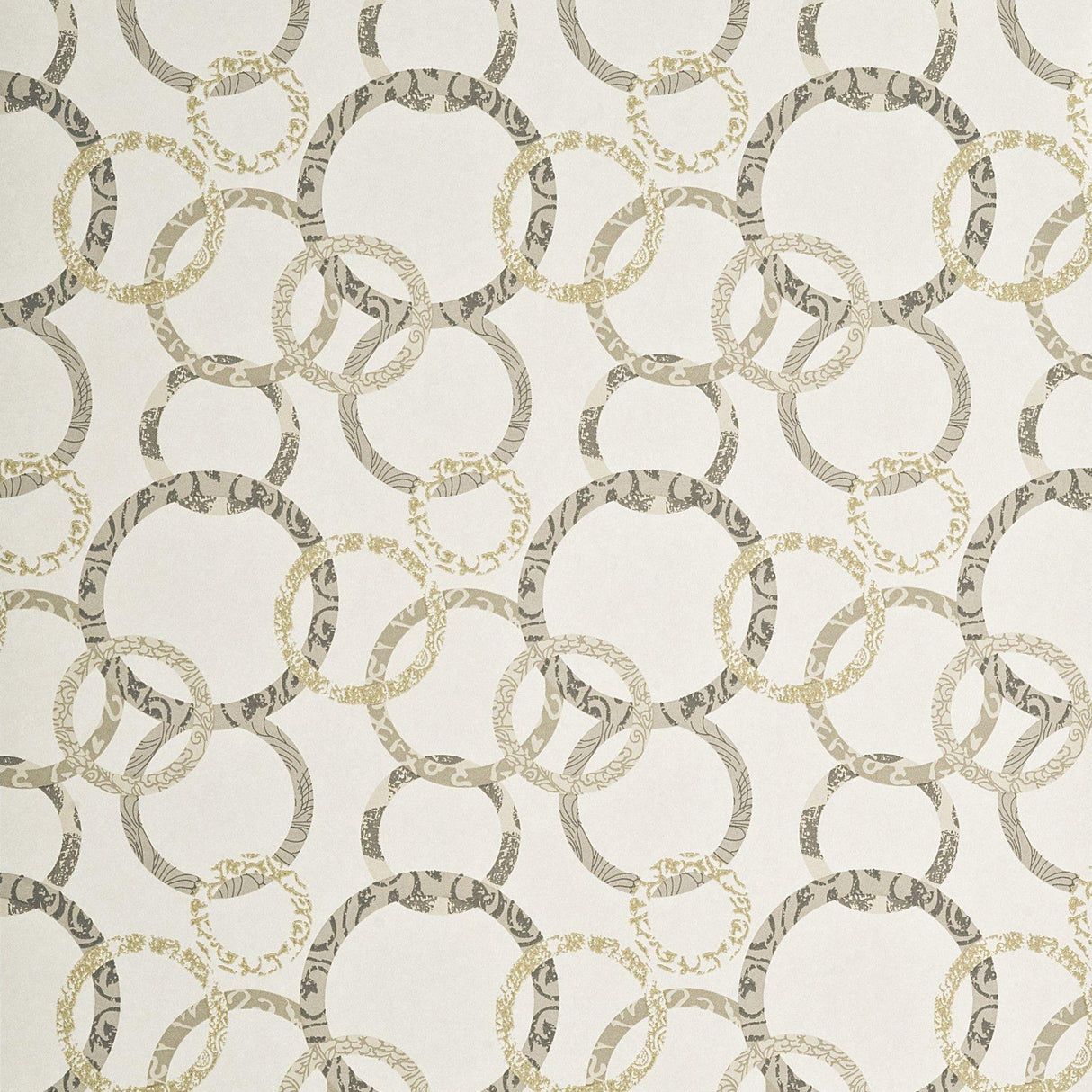 Baker Lifestyle ROUNDEL IVORY/STONE Wallpaper