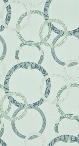 Baker Lifestyle ROUNDEL AQUA/TEAL/SILVER Wallpaper