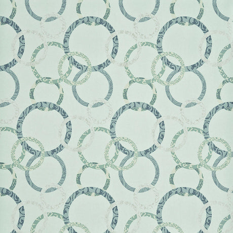 Baker Lifestyle ROUNDEL AQUA/TEAL/SILVER Wallpaper