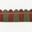 G P & J Baker PERANDOR FAN TOP CUT FRINGE ROSE/GREEN Trim