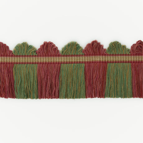 G P & J Baker PERANDOR FAN TOP CUT FRINGE ROSE/GREEN Trim