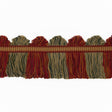 G P & J Baker PERANDOR FAN TOP CUT FRINGE RED/GOLD/GREEN Trim