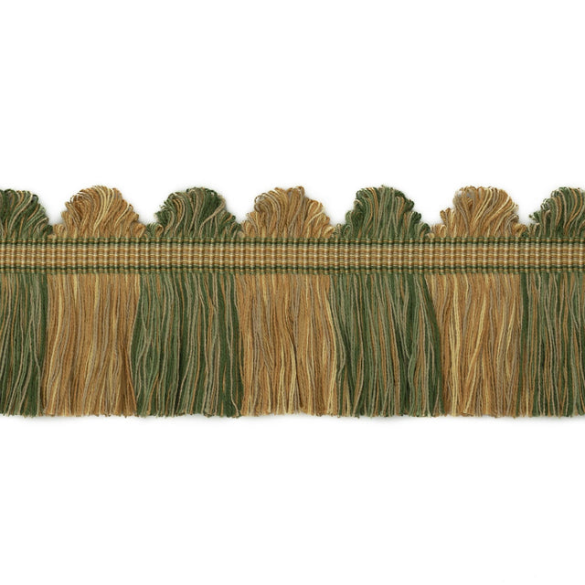 G P & J Baker PERANDOR FAN TOP CUT FRINGE GREEN/GOLD Trim