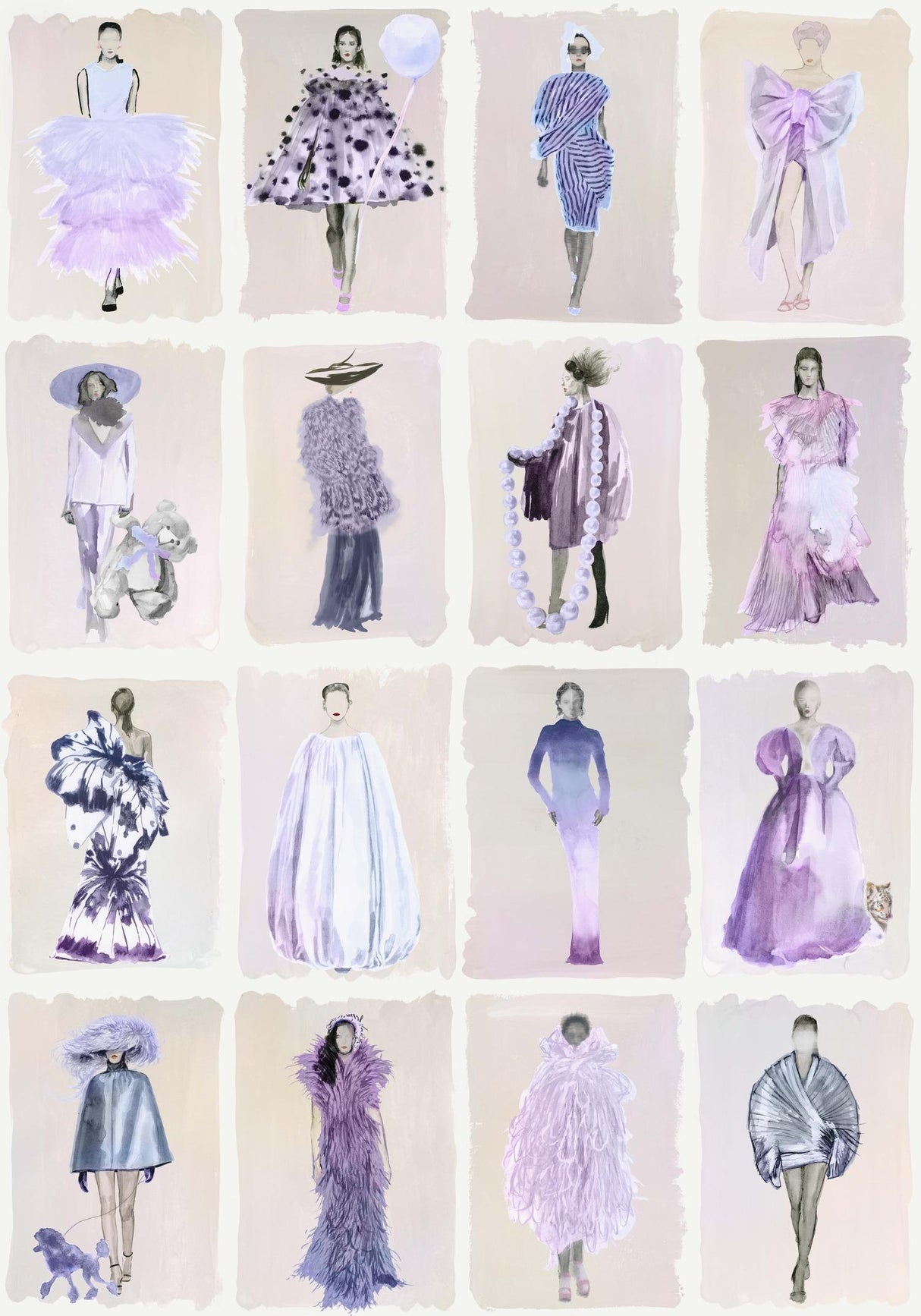 Cole & Son COUTURE CAROUSEL LAVENDER Wallpaper