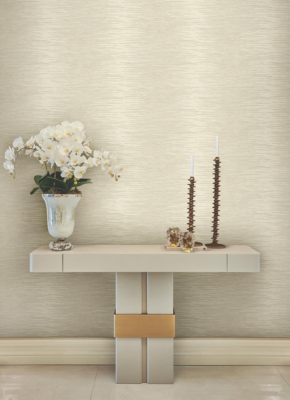 Ronald Redding Designs Operetta Cream Wallpaper