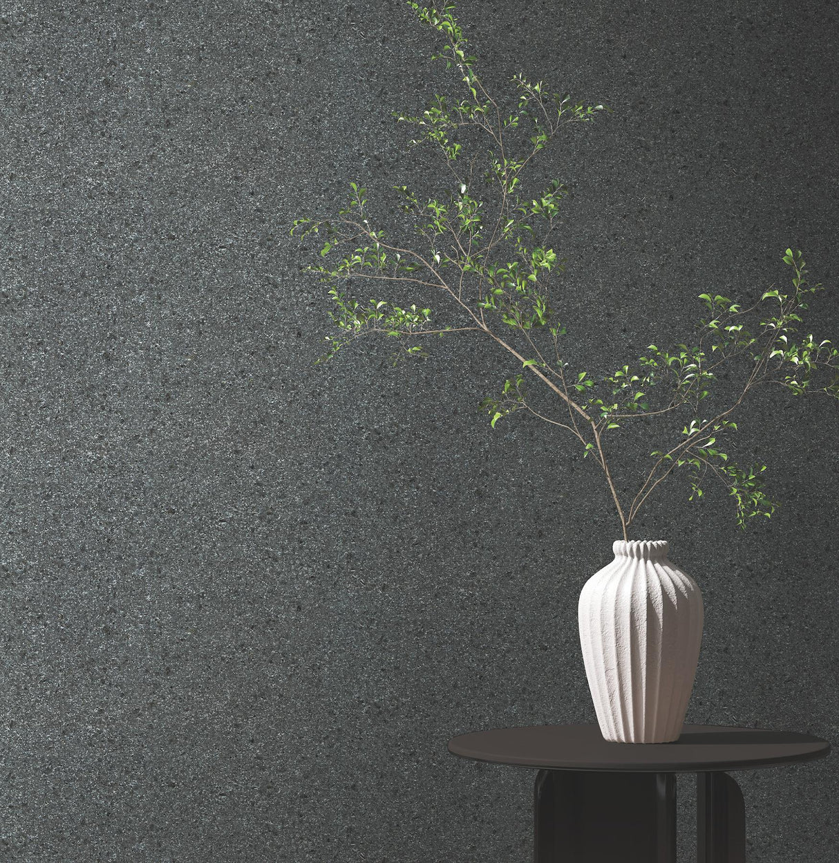 Ronald Redding Designs Brilliant Mica Black Wallpaper
