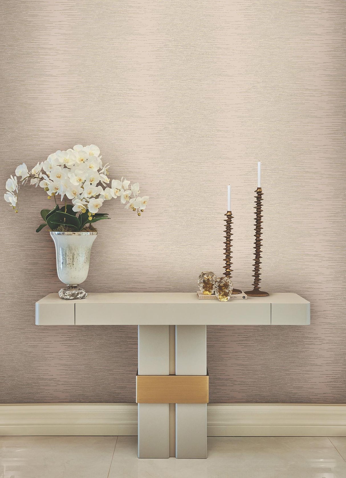Ronald Redding Designs Operetta Blush Wallpaper