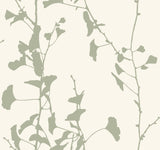 Ronald Redding Designs Ginkgo Silhouette Sage Wallpaper