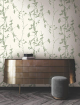 Ronald Redding Designs Ginkgo Silhouette Sage Wallpaper