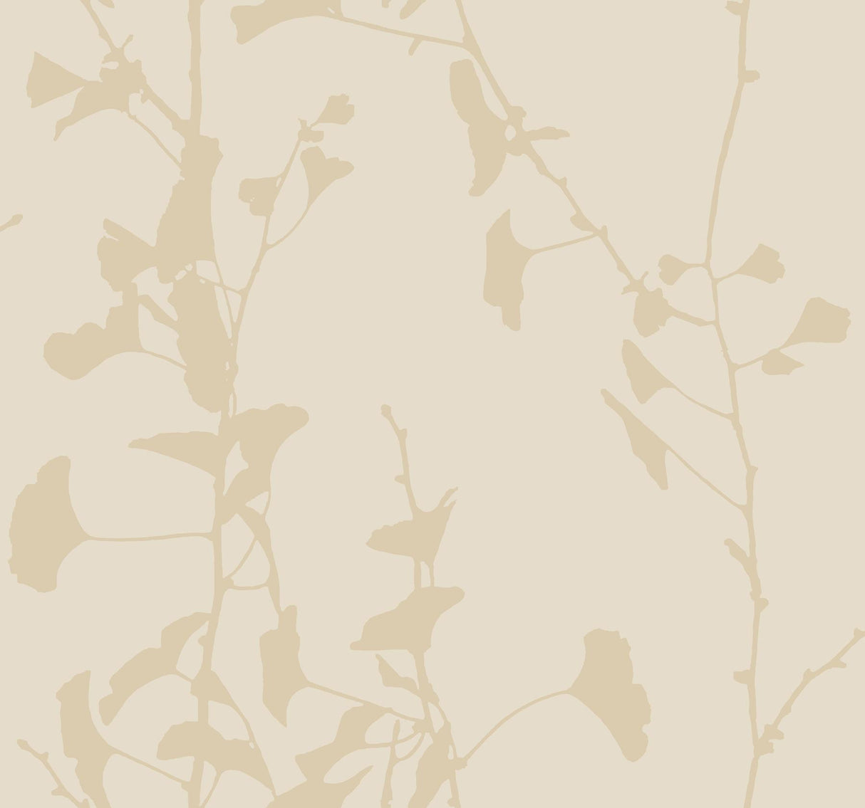 Ronald Redding Designs Ginkgo Silhouette Neutral Wallpaper
