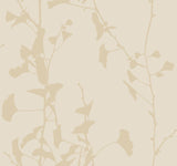 Ronald Redding Designs Ginkgo Silhouette Neutral Wallpaper