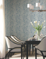 Ronald Redding Designs String of Pearls Denim Wallpaper