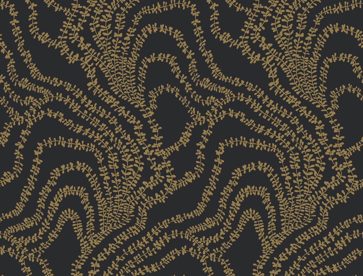 Ronald Redding Designs String of Pearls Gold Wallpaper