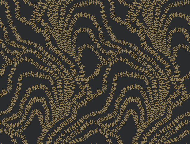 Ronald Redding Designs String of Pearls Gold Wallpaper