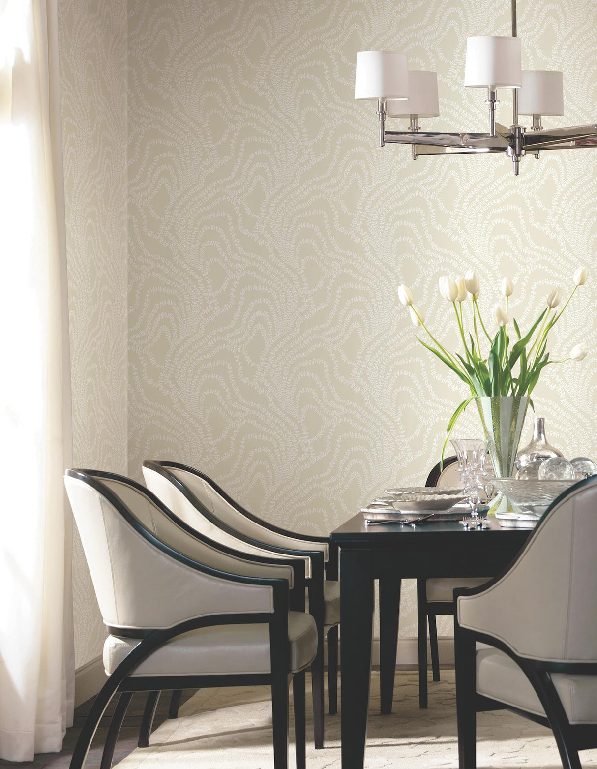 Ronald Redding Designs String of Pearls Beige Wallpaper