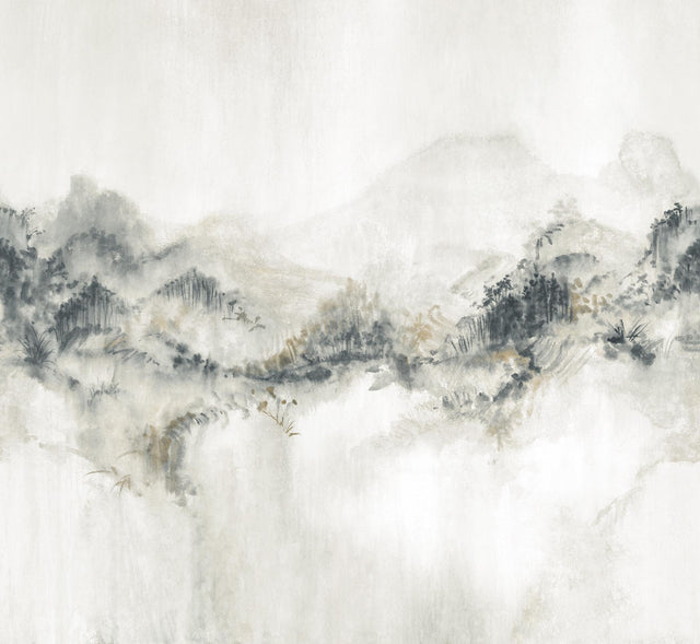 Ronald Redding Designs Mystic Overlook Grey Wallpaper