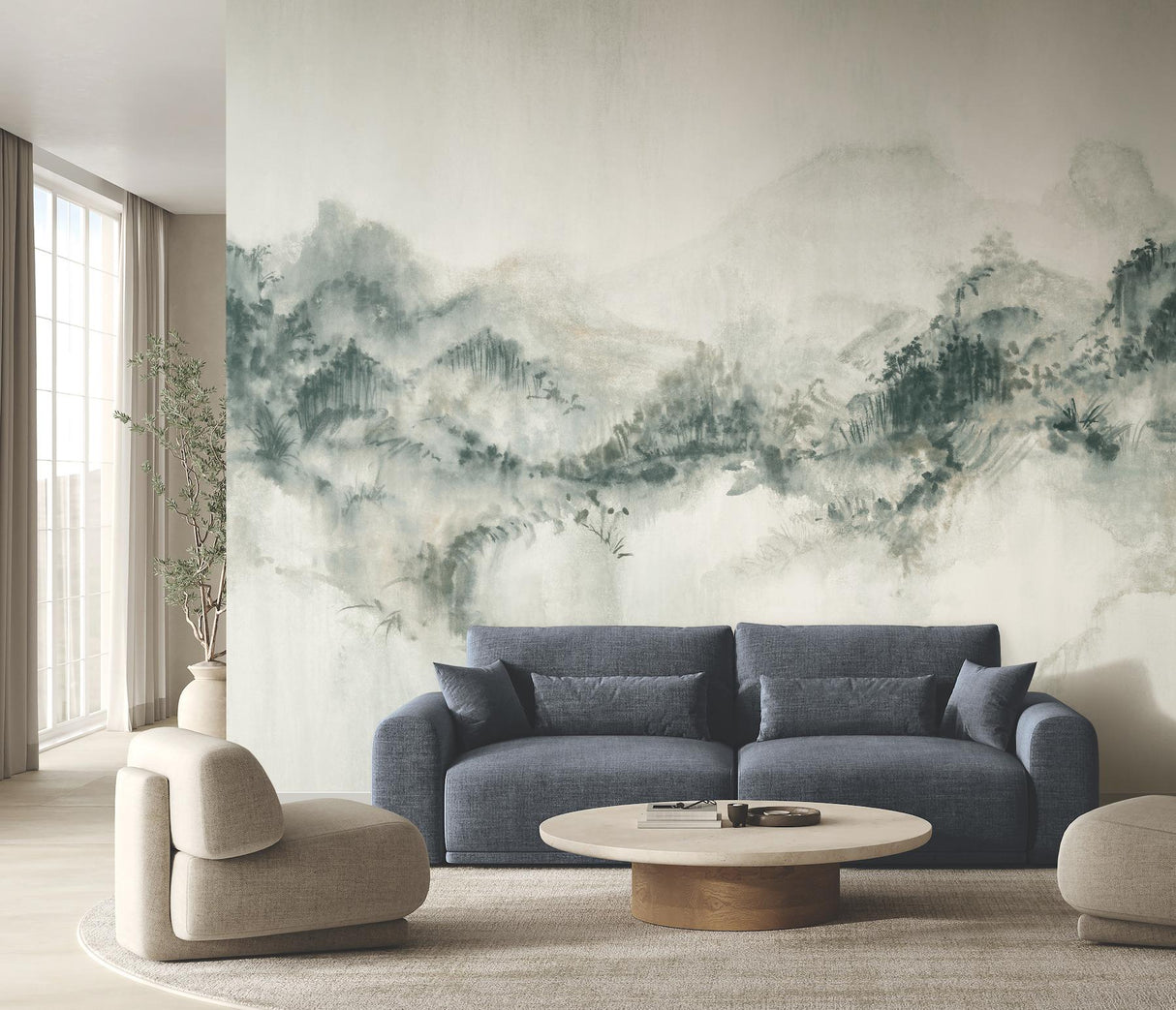Ronald Redding Designs Mystic Overlook Green Wallpaper