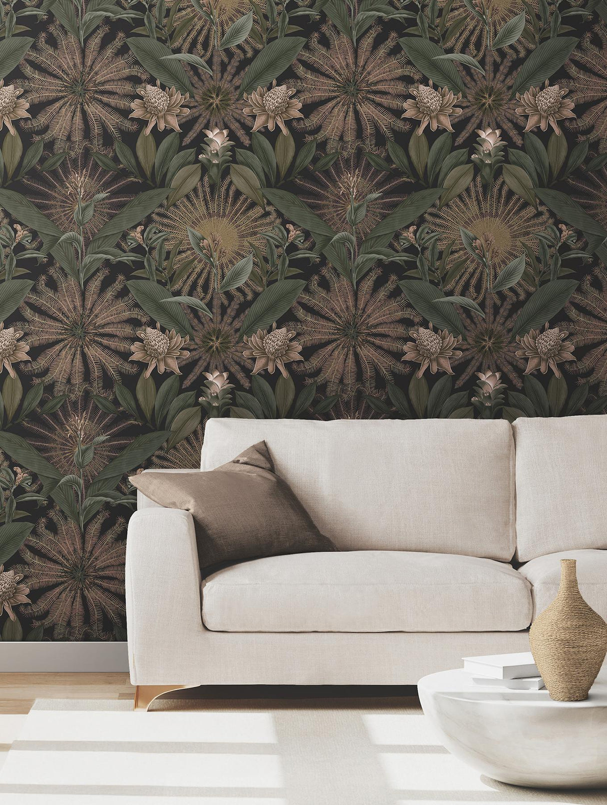 Ronald Redding Designs Enchanted Garden Chocolate Wallpaper