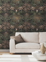 Ronald Redding Designs Enchanted Garden Chocolate Wallpaper