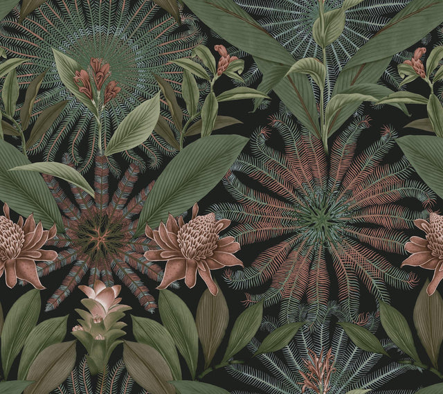 Ronald Redding Designs Enchanted Garden Green Wallpaper