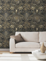 Ronald Redding Designs Enchanted Garden Black Wallpaper