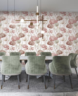 Ronald Redding Designs Cotswolds Poppies Red Wallpaper