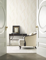 Ronald Redding Designs Society Hill White Wallpaper