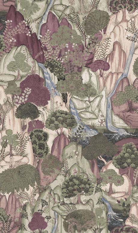 Ronald Redding Designs Falling Waters Plum Wallpaper