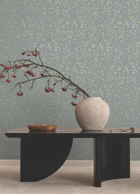Ronald Redding Designs Filigree Light Blue Wallpaper