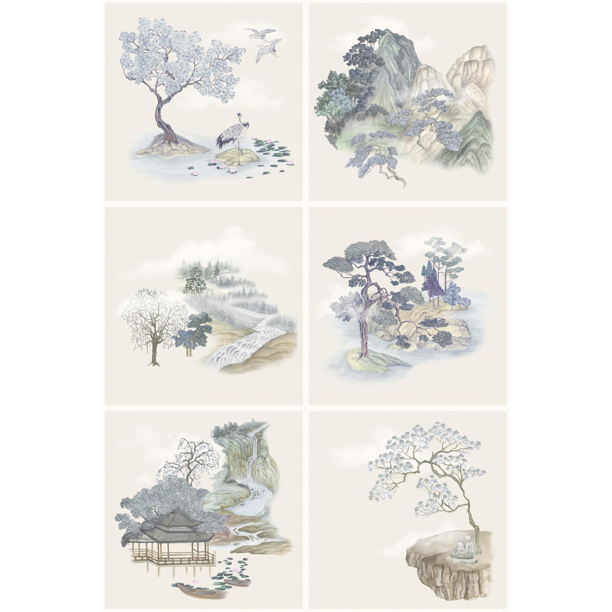 Cole & Son TILE TOILE BLUE Wallpaper