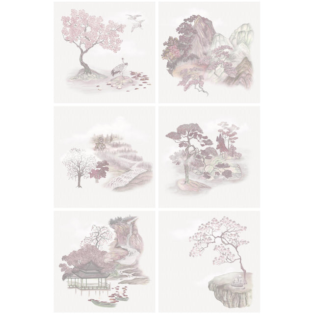 Cole & Son TILE TOILE PINK Wallpaper