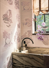 Cole & Son TILE TOILE PINK Wallpaper