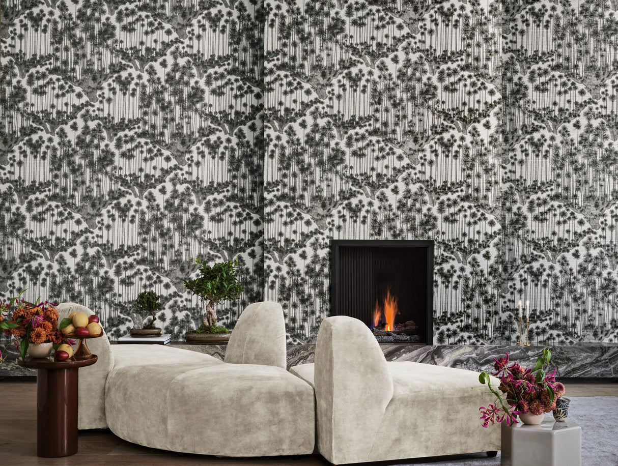 Cole & Son JAPANESE WOODS CHARCOAL Wallpaper