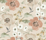 Antonina Vella Evelyn Apricot Floral Wallpaper