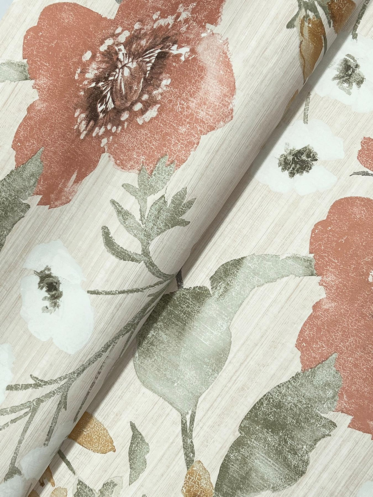 Antonina Vella Evelyn Apricot Floral Wallpaper