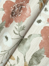 Antonina Vella Evelyn Apricot Floral Wallpaper