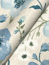 Antonina Vella Evelyn Blue Floral Wallpaper