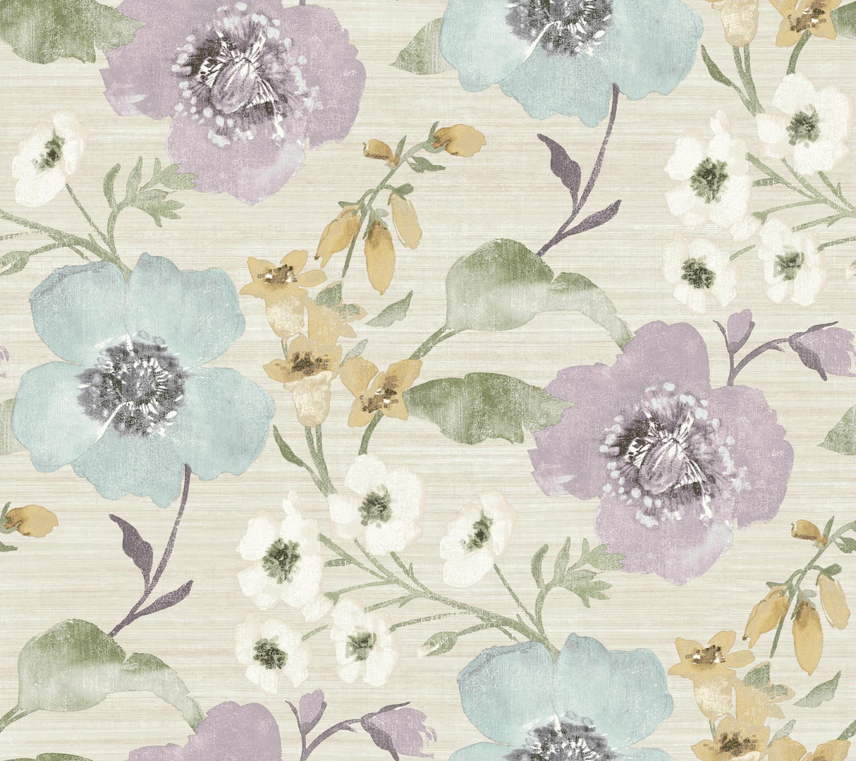 Antonina Vella Evelyn Lavender Floral Wallpaper
