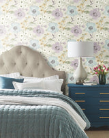 Antonina Vella Evelyn Lavender Floral Wallpaper