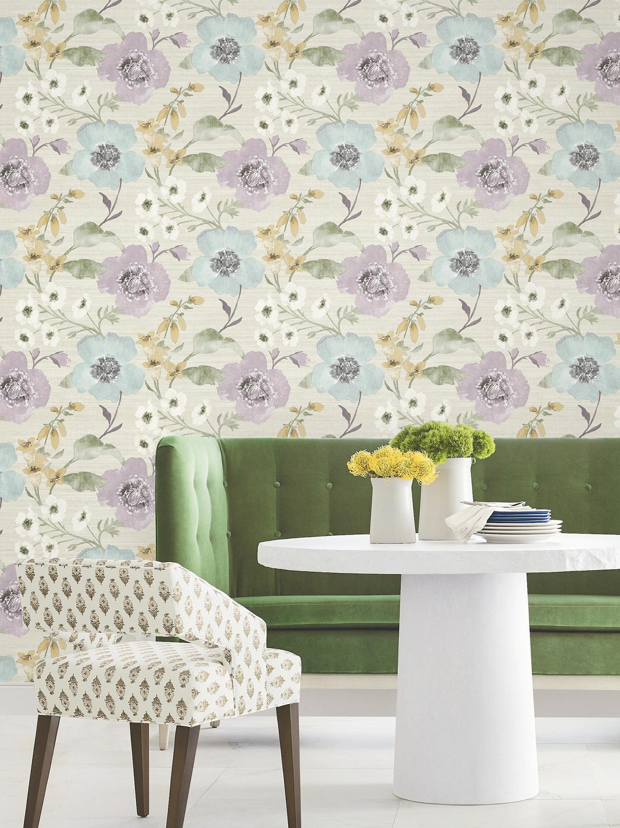 Antonina Vella Evelyn Lavender Floral Wallpaper