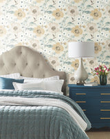 Antonina Vella Evelyn Wheat Floral Wallpaper