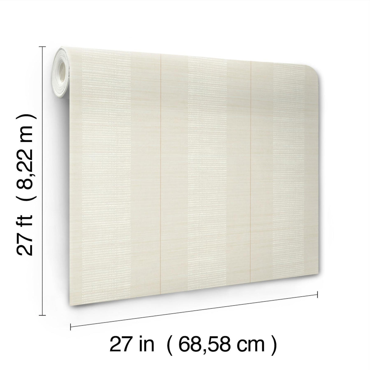 Antonina Vella Colbert Stripe Light Grey Textured Wallpaper