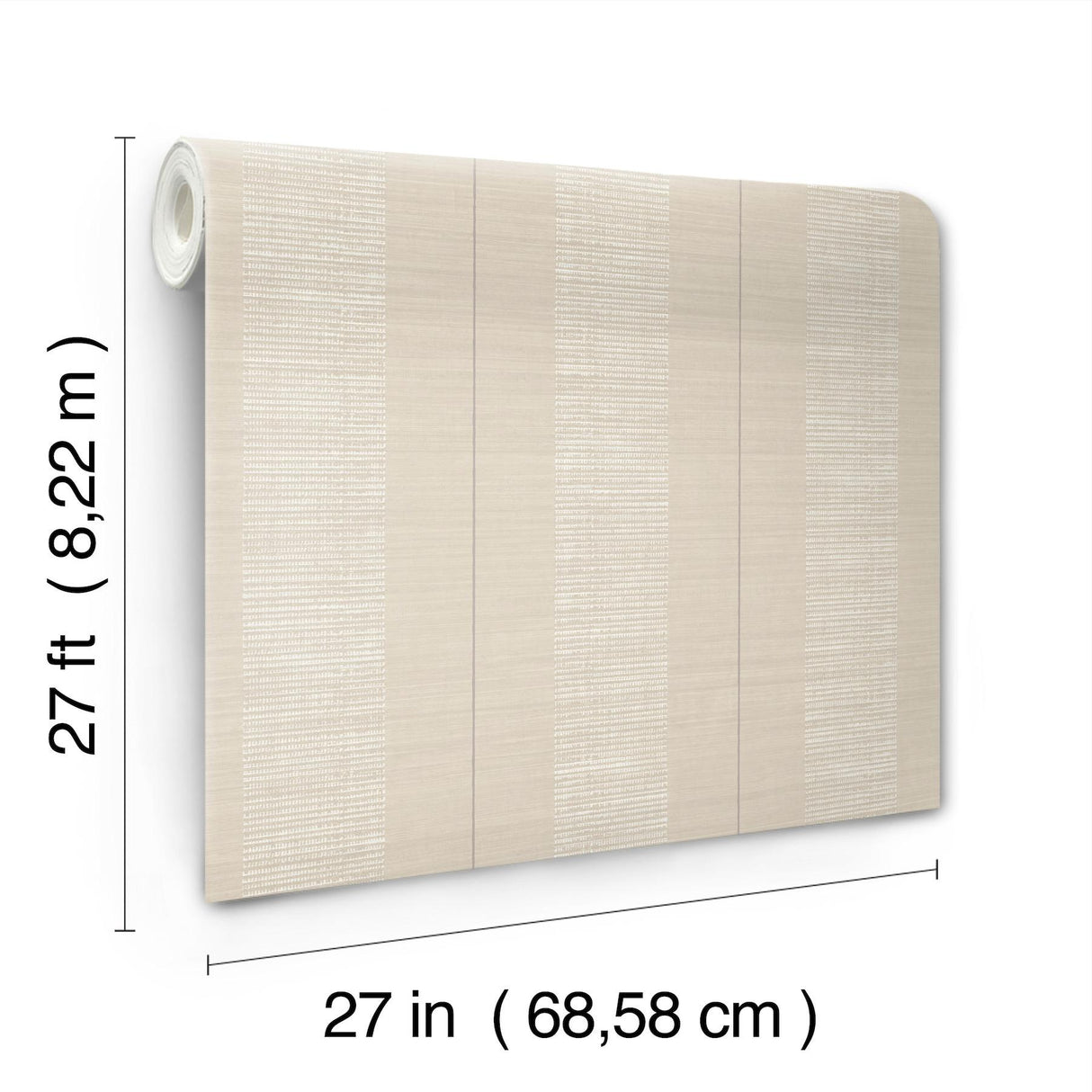 Antonina Vella Colbert Stripe Taupe Textured Wallpaper