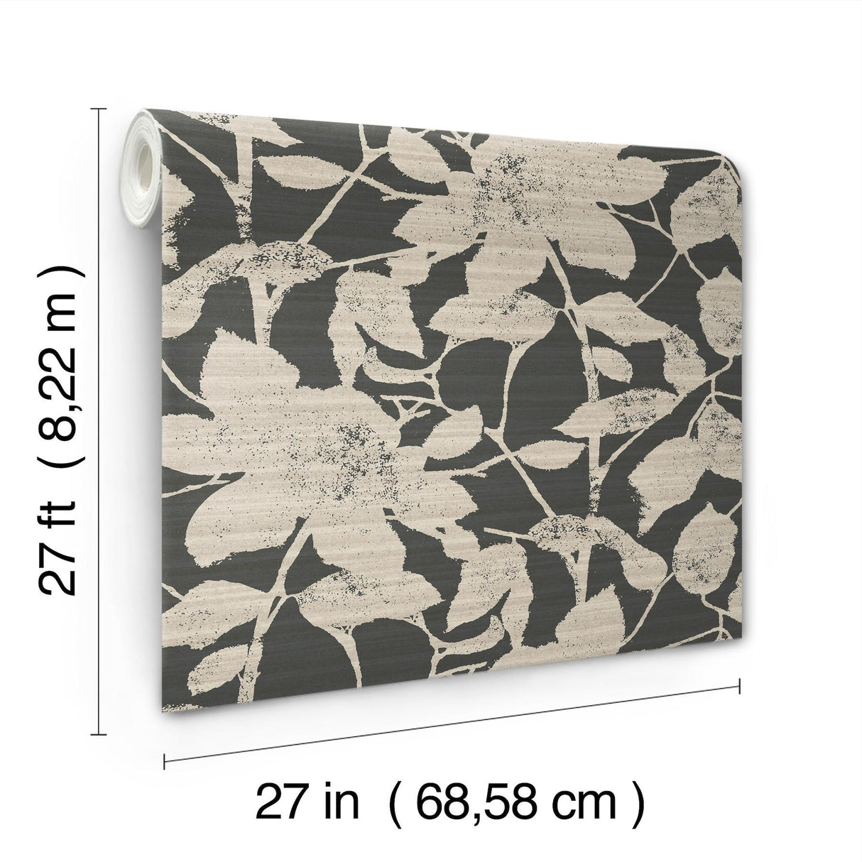 Antonina Vella Solange Black Botanical Wallpaper