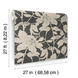 Antonina Vella Solange Black Botanical Wallpaper