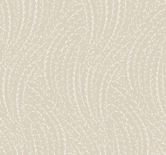 Antonina Vella Willow Song Taupe Botanical Wallpaper