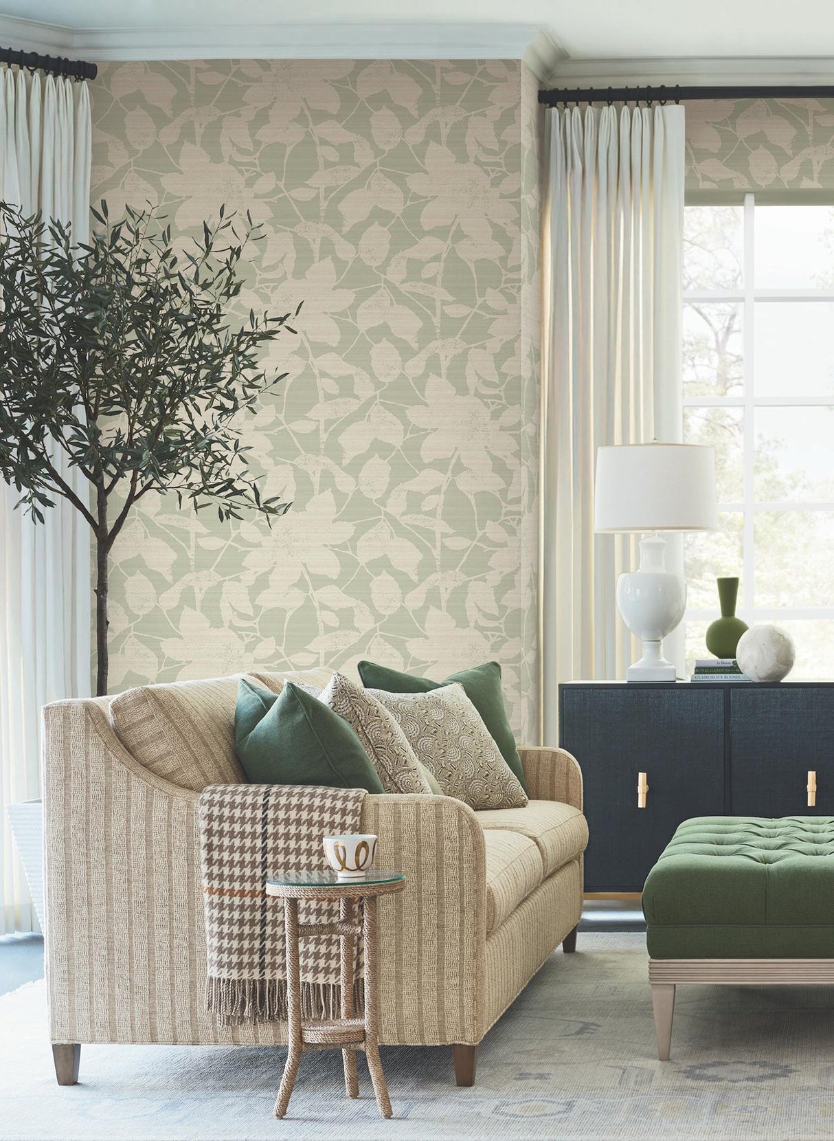Antonina Vella Solange Sage Botanical Wallpaper