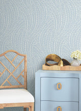 Antonina Vella Willow Song Sky Blue Botanical Wallpaper